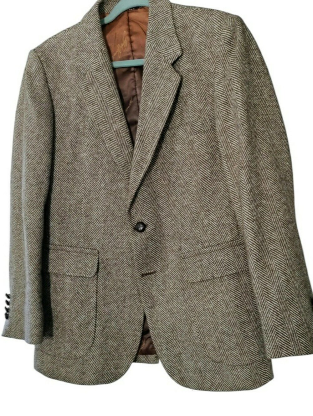 Vintage Joe Namath Wool Blend Tweed Blazer Sport Coat
